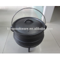 south Africa cast iron belly pot potjie pot with 3 legs for camping and outdoor